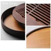 Dishes Plates Large Capacity Water Storage Bamboo Tray Delicate Round Tea Board Chinese Set Trays Decorative Traditional Accessories 230901