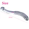 Briefs trosor dubbel Ended Crystal White Glass Dildo Artificial Penis Granule Spiral G Spot Massager Adult Game Sex Toys For Woman Gay 230901