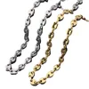 18 22inches 8mm cuban link chain necklace for men luxury designer mens hip hop necklace stainless steel silver gold chains necklac7125654