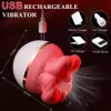 Vibratorer Automatisk tunga suger Big Mouth Female Masturbator Red Lip Massager laddningsbar sexleksaken Vibrator 230904