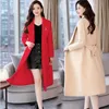Wełniane mieszanki wełny kobiety 2023 Autumn/Winter Nowa wersja koreańska Slim Długość kolanowa luźna moda wełniana damska płaszcz solidny dojeżdżający v02 HKD230904