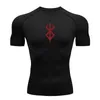 Herren T-Shirts Anime Berserk Guts Herren Kompressionsshirt Fitness Sport Laufen Tight Gym T-Shirts Athletic Quick Dry Tops T-Shirt Sommer 230901