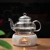 Bandejas de té Tetera de cerámica redonda Soporte para calentador Base Aislamiento Café Agua Vela Calefacción Teaware 230901