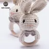 Rattles Mobiles Lets Make 1PC Rabbit Drop Crochet Rattle Soother Armband Teether Set Baby Product Mobile PRAM CRAB RING TRÅ TAIS 230901