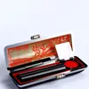 Autocollants adhésifs japonais Hanko Chop Box Seal Cuir Étudier au Japon Corne ronde Noir Rouge Timbre 230901