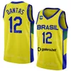 Brazylia Brazylia 32 Koszulki Georginho de Paula Brasil Basketball 2023 Puchar świata 50 Bruno Caboclo 10 Tim Soares 99 Lucas Dias 2 Yago Santos 14 Leonardo Meindl Shirt