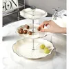 Plates Multi-Layer Fruit Tray Snack Front Desk Home Living Room Coffee Table Decoration Candy