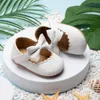 Premiers marcheurs infantile bébé filles semelle souple Bowknot princesse robe de mariée chaussures Mary Jane appartements Prewalker né marcheur baskets