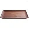 Tea Trays Amgoth Walnut Wood Serving Tray Square Rectangle Coffee Snack Breakfast Dessert Cake Plate El Home Wooden