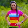 Chemises de cyclisme Tops VEZZ0 Maillot de cyclisme femme avec chemise à séchage rapide Sports de plein air d'été Uniforme de cyclisme Dames VTT Porter 230904