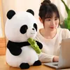 Animaux en peluche en peluche 25 cm Panda en peluche jouets mignons ours panda en bambou avec poupée en peluche en bambou jouet en peluche pour enfants meilleur cadeau