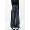 Women s Jean Streetwear Vintage Denim Pant Korean Fashion Baggy Woman High Waist Oversize Design Female Trousers Y2k 230901