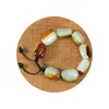 Xinjiang Hetian jade seed material with type bracelet Natural rough red skin men's jade bracelet