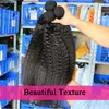 Lace Wigs Kinky Straight Bundles Weave Coarse Yaki Straight Weaving Raw Indian Human Hair Bundles With Closure Hair For Women 230901