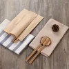 Ensemble de baguettes en papier Kraft, 200 pièces, rangement de cuisine, pochettes de vaisselle, sac cadeau, stylo japonais, couverts de voyage portables