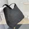 Topp Straw Fashion Bags Designer Bag Woman virkning Tote Bag Luxury Handbag Summer Shopping Purse Totes Axel Handväskor Triangel