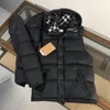 Berbury Jacke Damen Lockwell Puffer Burby Jacke mit abnehmbaren Ärmeln L Parkas Winterjacke Luxusjacke Brief Plaid Warme Jacke 6377