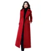 Cappotto invernale termico in misto lana da donna Cappotto da donna business a metà polpaccio Cappotto formale in misto lana doppiopetto spesso HKD230904