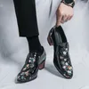 Sapatos de vestido masculinos de couro genuíno altura crescente dedo do pé apontado designer de salto alto homem casamento