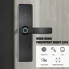 Dörrlås Phipulo Tuya WiFi Smart Door Lock IP67 Vattentät anti-stöld Biometrisk fingeravtryck Digital lösenord Mekanisk nyckel Unlock HKD230903