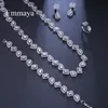 Charm Bracelets Emmaya Luxury Crystal Costume Jewelry Sets White Zircon Bracelets Pendant Necklace Rings Earrings Wedding Party 230901