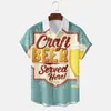 Men's T Shirts Solid Men Male Single Breasted Casual Soild Color Lapel Beach Short Printed Dress Graphic Shirt