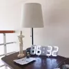 Objetos decorativos Estatuetas 3d Led Digital Jam Alarm Tiga Dimensi Dinding Tangan Meja Termômetro Perabotan Elektronik Kalender Hangi U0u6 230904