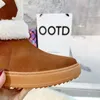 Designer Letter Lamshaar Verdikte Sneeuw Dames Nieuwe Modieuze Korte Laarzen Antislip en Warme Katoenen Schoenen 01