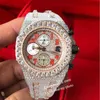 Stones Ap Moissanite Skeleton Watch 2023 Pass Test Mens Rose Silver 2 Tone Vvs Diamonds Relógios Brilhantes Melhor Qualidade Automático Eta Luxo Full Iced Out