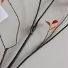Dekorative Blumen im chinesischen Stil, 4-zackige abgestorbene Zweige und Herbstblätter, Simulationspflanzen, grün im Büro-Wohnzimmer