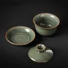 مجموعات الشايات التقليدية الجليد السيراميك المتصاعد Gaiwan Home Teacup Teavel Tea Bowl الإكسسوارات الصينية الكأس الشخصية 140 مل 230901