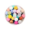 Teethers Toys LOFCA 15mm 20pcslot Silicone Loose Beads Safe Teether Round Baby Teething DIY Chewable Colorful For Infant 230901