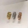 أربع أوراق clover cleef حلقة kaleidoscope مصممة للنساء 18K الذهب الفضة الفضة الأظافر خاتم رنين فاخر