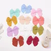 Children New Bowknot Hairpin Soft Handmade Hair Clips Baby Girls Barrettes Kids Headwear Decoration Hair Accessories