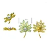 Brooches MeibaPJ Natural Pearl Leaf Corsage Brooch Fashion Sweater Jewelry For Women Empty Tray