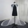 2019 Koronkowe aplikacje Kurtki ślubne niestandardowe wykonane wysoko szyi ślubne szalę okłady na sukienki formalne tanie 290D