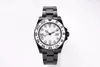 VR Factory producerar mäns 116710 -serie Mekaniska klockor Diamond Carbon Coated Case Black and White Ceramic Dial White Ceramic Bezel Sapphire Glass