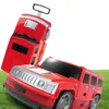 Auto -Koffer für Kinder Kinder Rolling Gepäck Koffer Rennwagen Fahrt Gepäck mit Radtrolley Koffer für Jungen LJ2011183338282