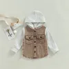 Ceketler Bahar Çocuk Gömlek Giyim Erkek Hooded Kot Kid Bebek Uzun Kollu Patchwork Cepleri HARDIGAN COATE 230904