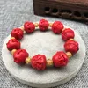 Charm-Armbänder, modisches einfaches Zinnober-Armband, rotes Sechs-Charakter-Mantra, buddhistische Perlen, religiöser Glücksreichtum, Schmuck, Geburtstagsgeschenk