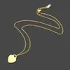 bijoux de créateur pour femmes double collier en forme de coeur collier de mode chaîne en acier titane non allergique ne se décolore pas de haute qualité version la plus vendue