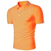 Herrpolos fast färg Mens Polo skjortor Kort ärm Casual mode Summer Lapel Male Topps 230901