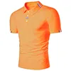 Polos pour hommes Couleur unie Polos pour hommes Chemises à manches courtes Casual Mode Été Revers Mâle Tops 230901