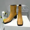 Guangzhou Xiaozhong High Heel Martin Stiefel Damen 2022 Herbst/Winter Neue quadratische Kopf seitlicher Reißverschluss schlankes Bein dicker Absatz kurze Stiefel 230904