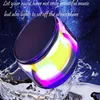 Portable Speakers New Bluetooth Speaker Portable Subwoofer Colorful Lights Cool TWS Interconnected Small Steel Cannon 3D Surround Sound Music Play Q230904