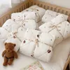 Quilts Baby Winter Quilt Kinderen Katoenen Mousseline Trooster Beer Olijf Konijntje Borduren Dikke Warme Deken Peuter Slaaphoes 230901