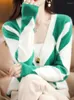 Kobiety damskie 2023 Autumn Winter Ubrania dla kobiet v szyi w kratę sweter sweter żeńskie koreańskie modne topy długie rękawy swetry