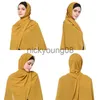 Sciarpe con ciondolo Multicolor morbide donne pianura bolla sciarpa di chiffon hijab avvolgere femme foulard scialli fascia hijab musulmano sciarpe x0904