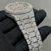 Hand Limited Ap Sale Watch Pure Inlaid Custom Moissanite Luxury Full Diamond Watch Eta Movement and cy