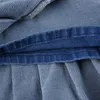 Röcke 2023 Frauen Farbverlauf Faltenrock Mode Weibliche Casual Reißverschluss Denim Mini mit Taschen